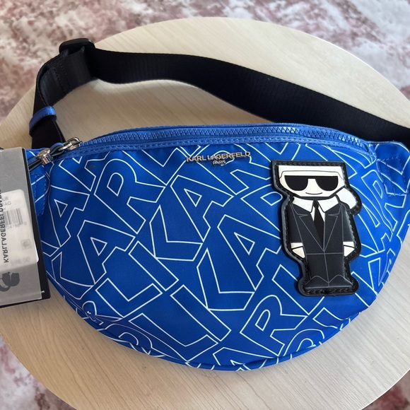 Karl Lagerfeld Vibrant Blue Logo Belt Bag - Picture 1 of 7